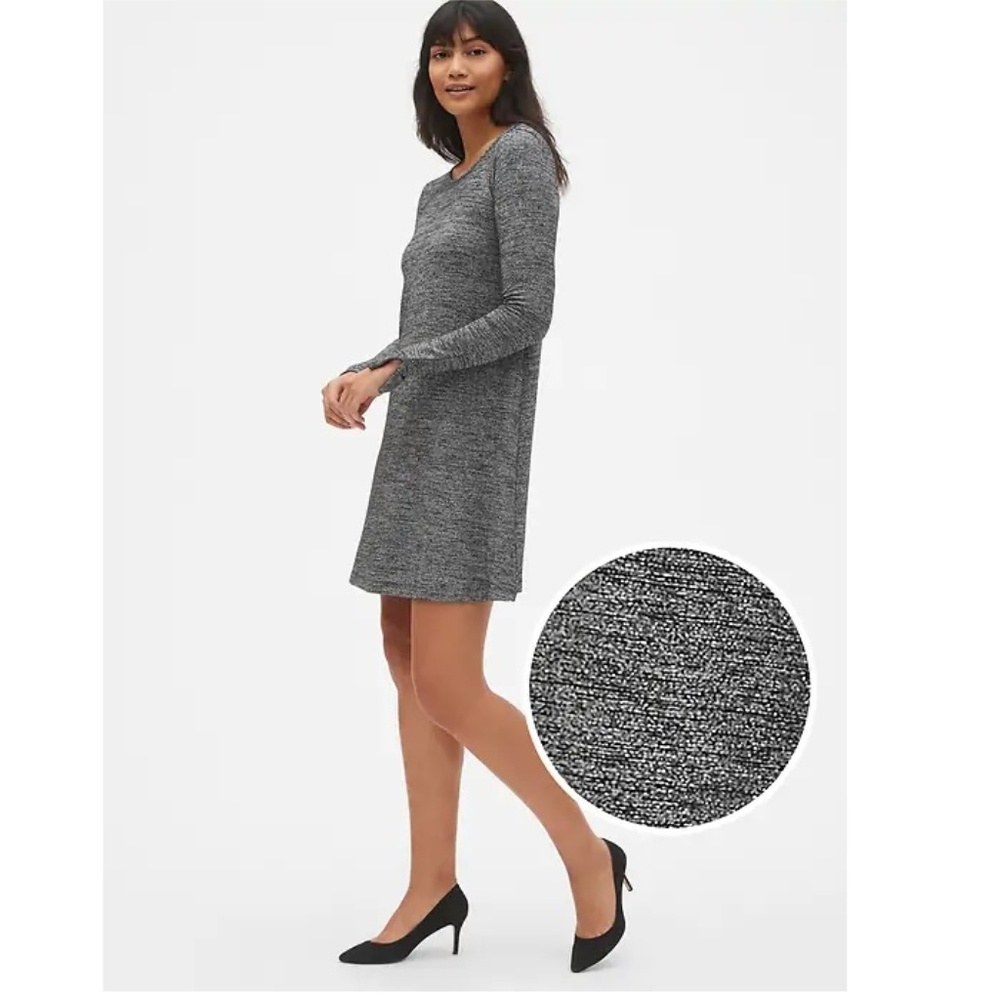Gap Softspun Metallic Swing Dress S v214